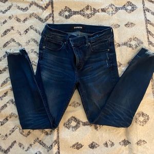 Express Denim Perfect Ankle Legging Mid Rise